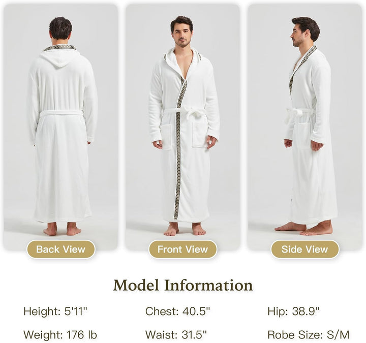 Comfortable Flannel Men's Robe - James-Black-S/M-State of Style