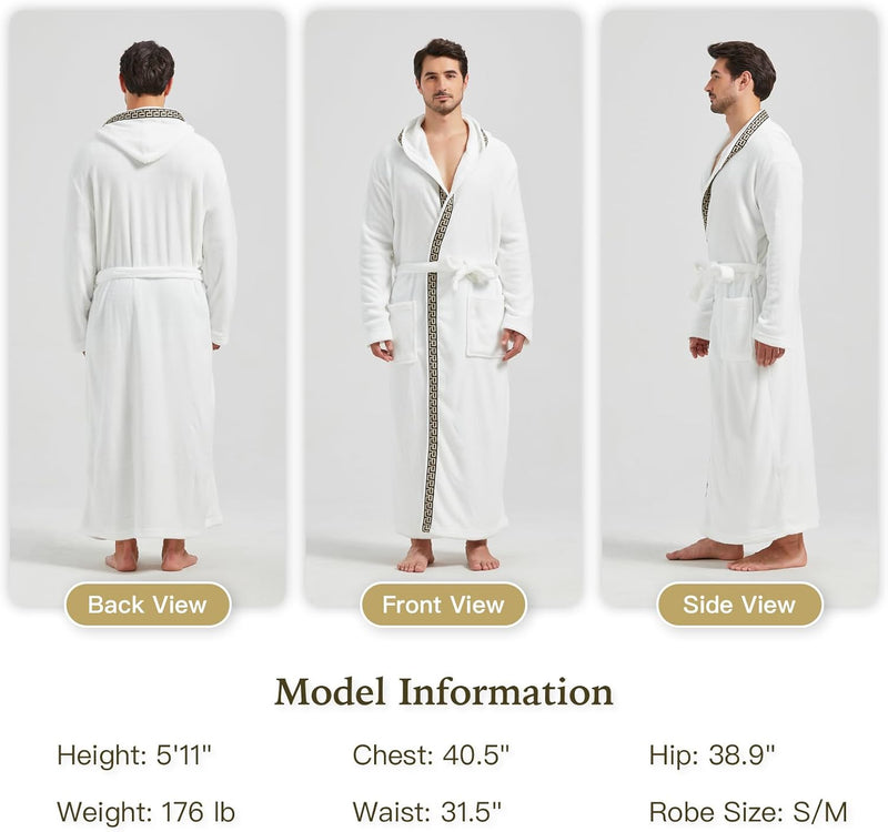 Comfortable Flannel Men's Robe - James-Black-S/M-State of Style