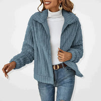 Comfortable Fleece Ladies' Jacket - Charlotte-Blue-S-State of Style