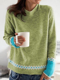Comfortable Green Women's Sweater - Elin-S-State of Style