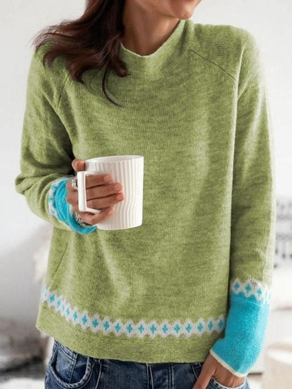 Comfortable Green Women's Sweater - Elin-S-State of Style