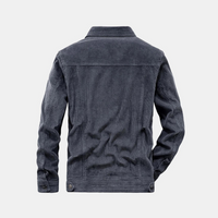 Comfortable Grey Corduroy Jacket - Rover-M-State of Style