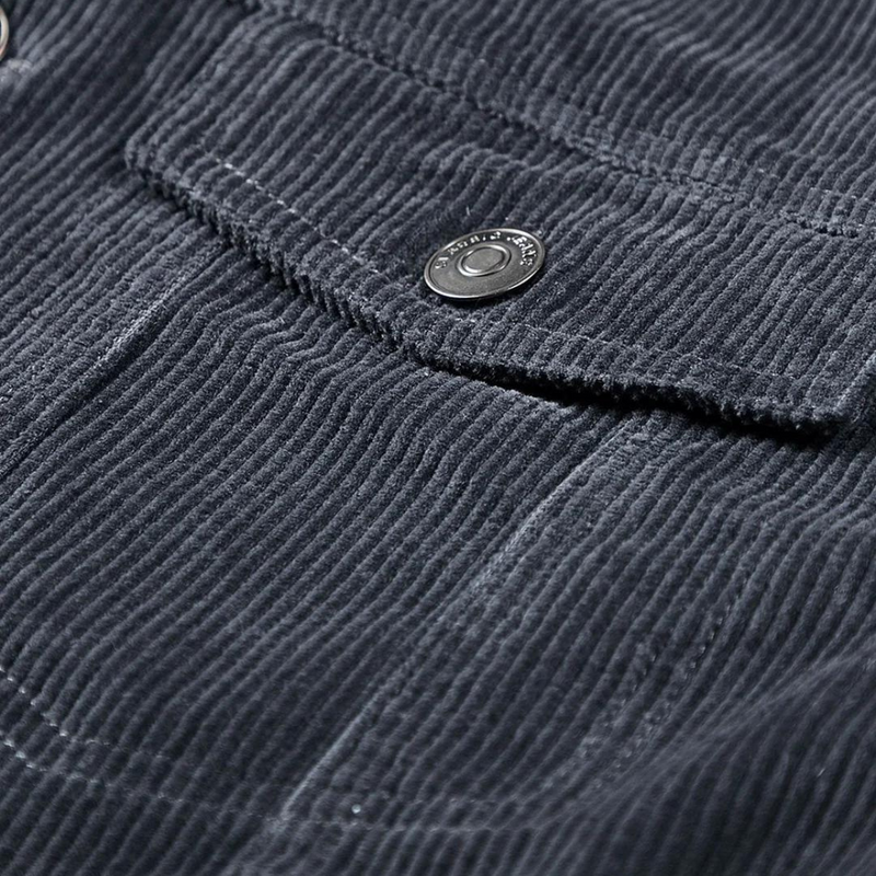 Comfortable Grey Corduroy Jacket - Rover-M-State of Style