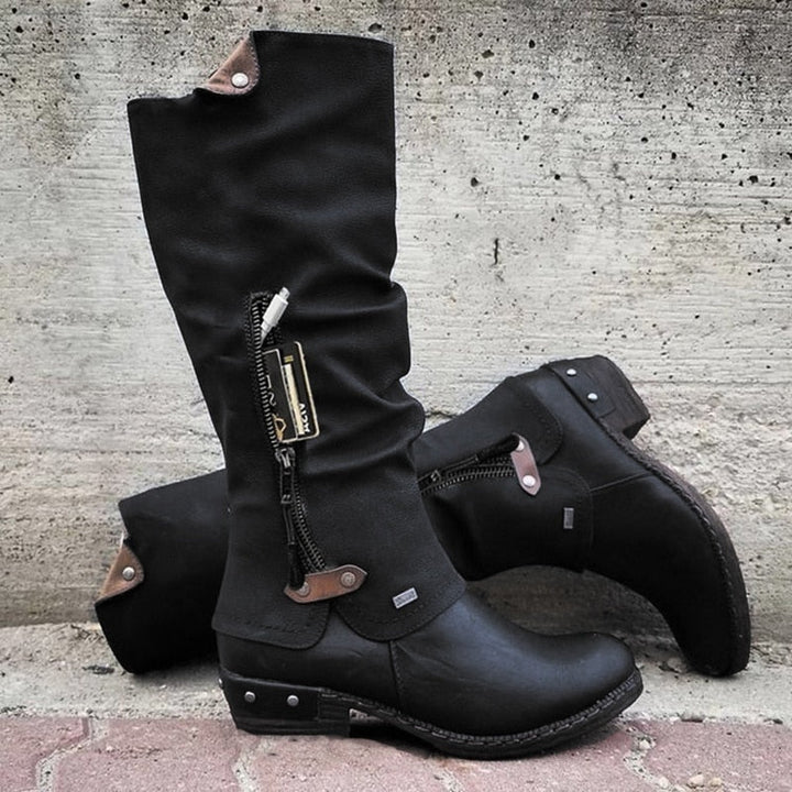 Comfortable High Boots with Storage Compartment - Alina-Black-3.0-State of Style