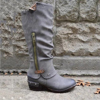 Comfortable High Boots with Storage Compartment - Alina-Grey-3.5-State of Style