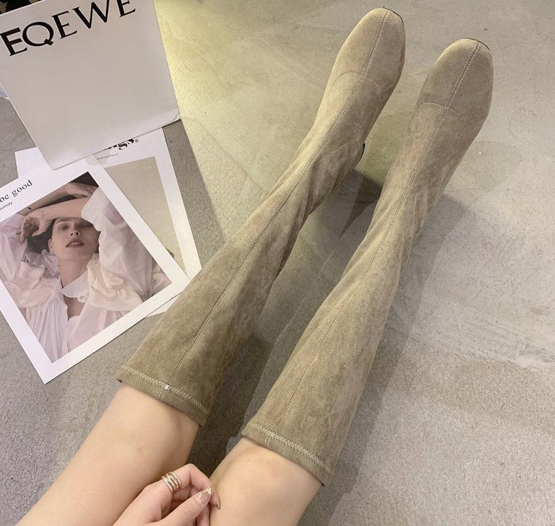 Comfortable High Boots with Thick Heel - Larissa-Black-3.0-State of Style