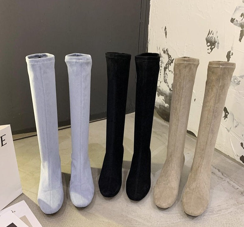 Comfortable High Boots with Thick Heel - Larissa-Black-3.0-State of Style