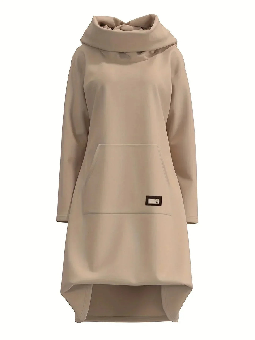 Comfortable Hoodie Dress - EllaCharm-Beige-S-State of Style
