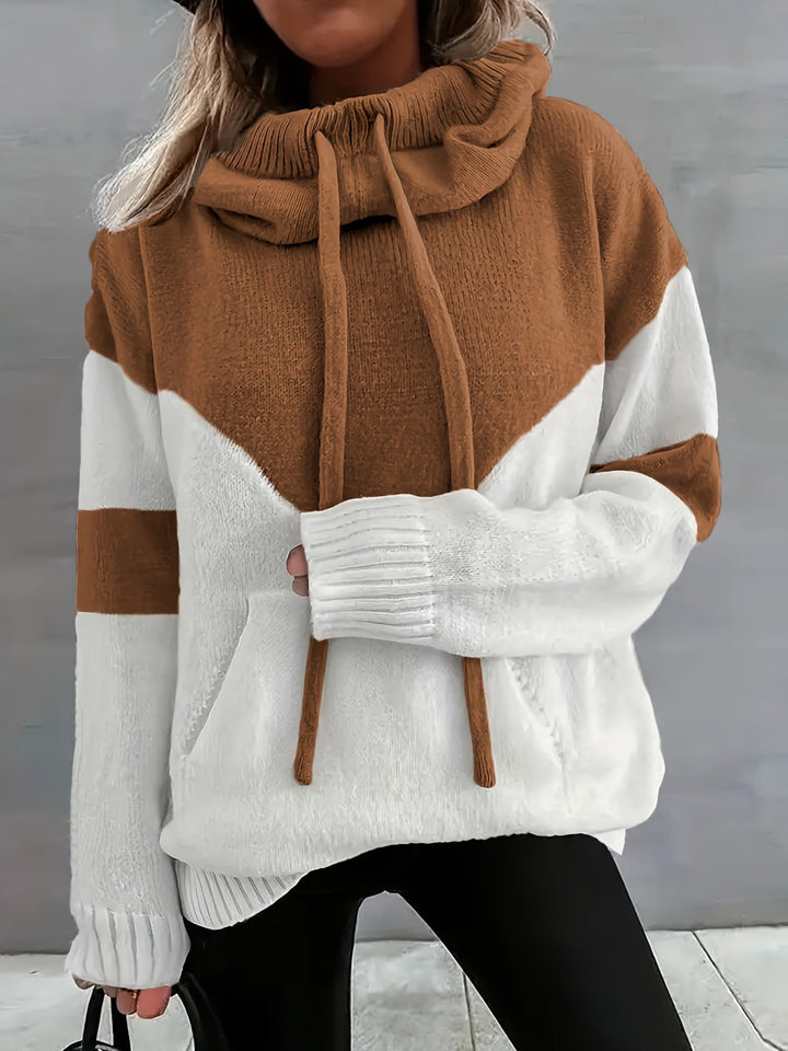 Comfortable Hoodie with Drawstring – Maya-Brown-S-State of Style