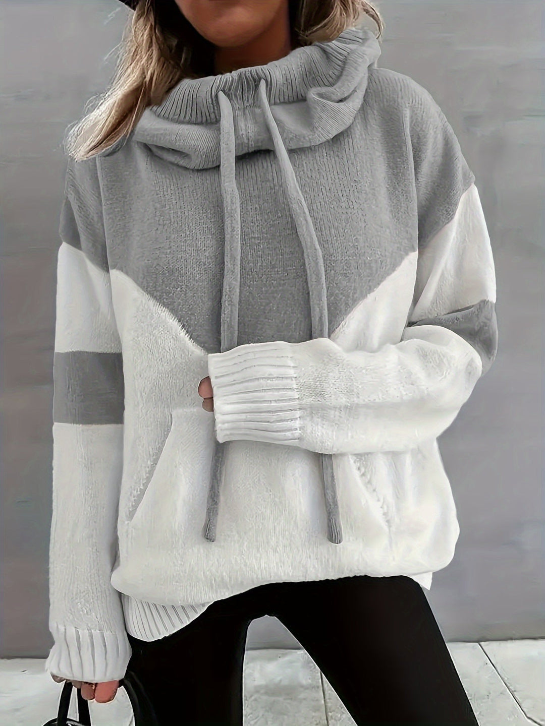 Comfortable Hoodie with Drawstring – Maya-Grey-S-State of Style