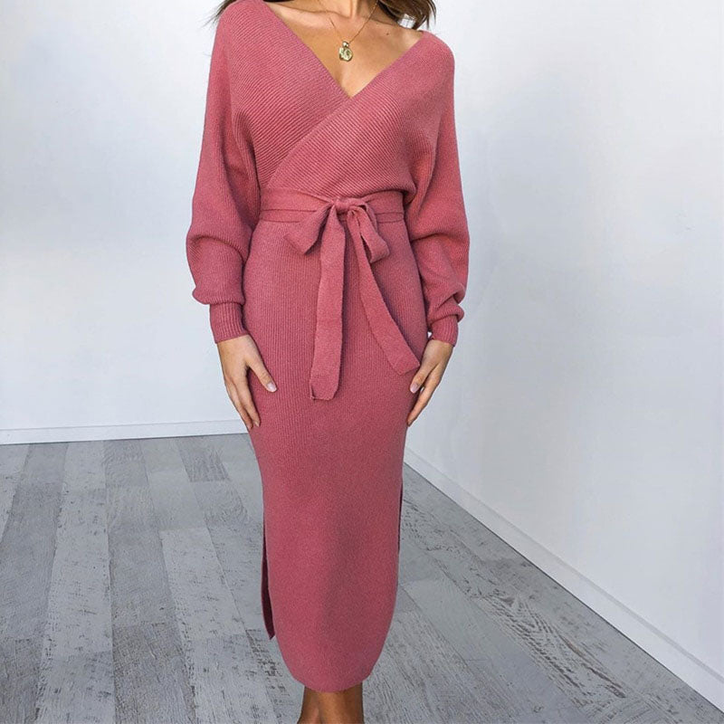 Comfortable Knit Dress | Stylish and Versatile-Light Violet-S-State of Style