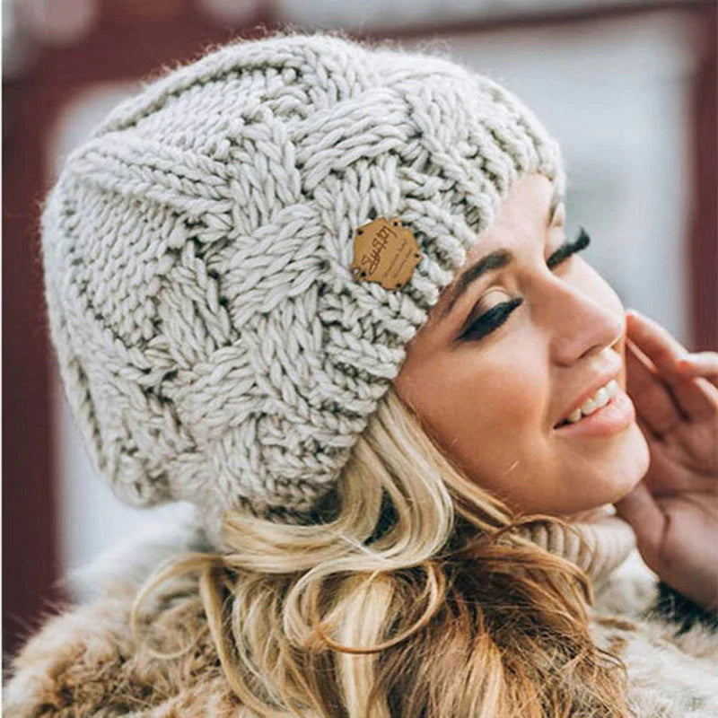Comfortable Knitted Hat - Elena-Beige-State of Style