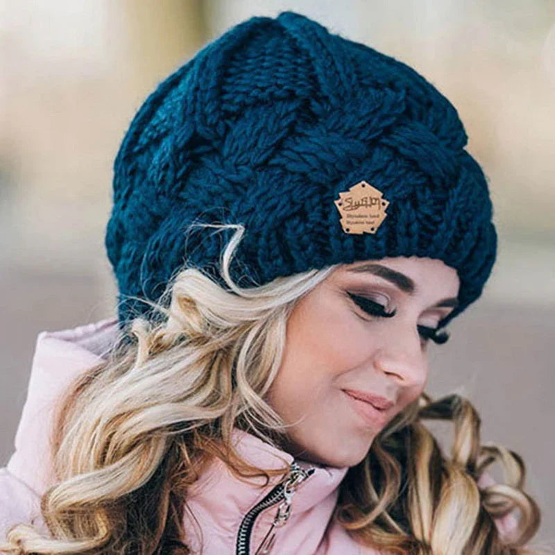 Comfortable Knitted Hat - Elena-Blue-State of Style