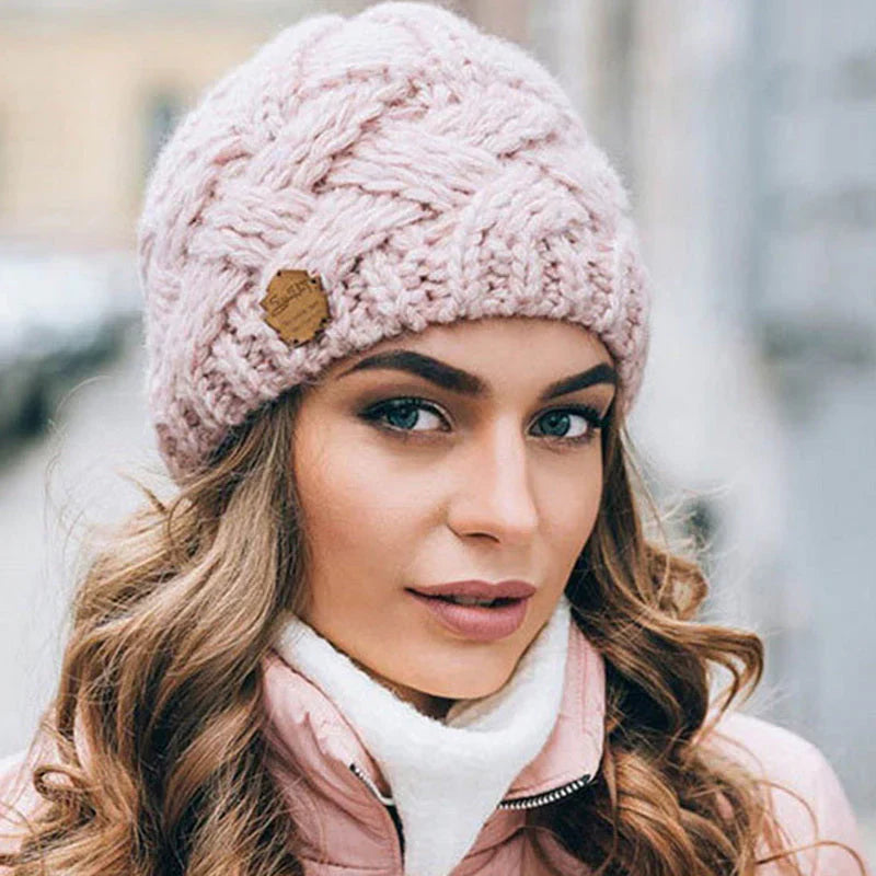 Comfortable Knitted Hat - Elena-Pink-State of Style