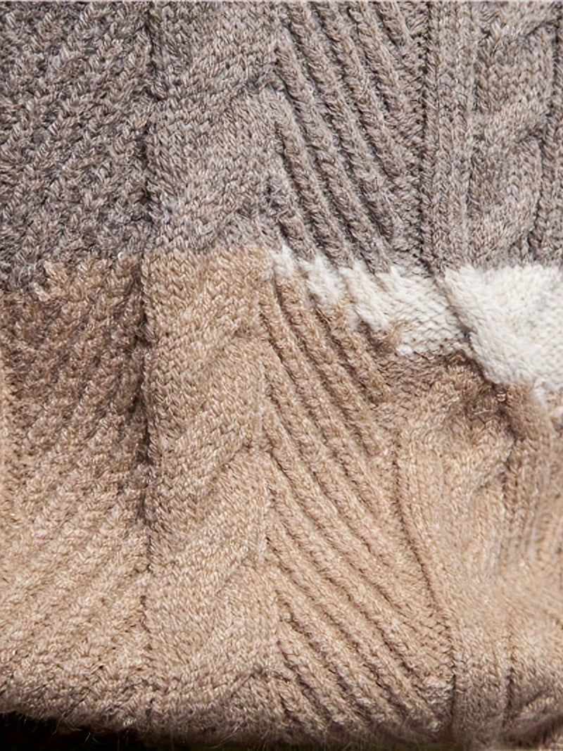 Comfortable Knitted Sweater for Men - Felix-Khaki-XS-State of Style