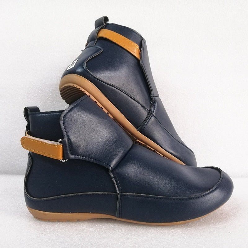 Comfortable Ladies Ankle Boots - ErgoFit-Blue-3.5-State of Style