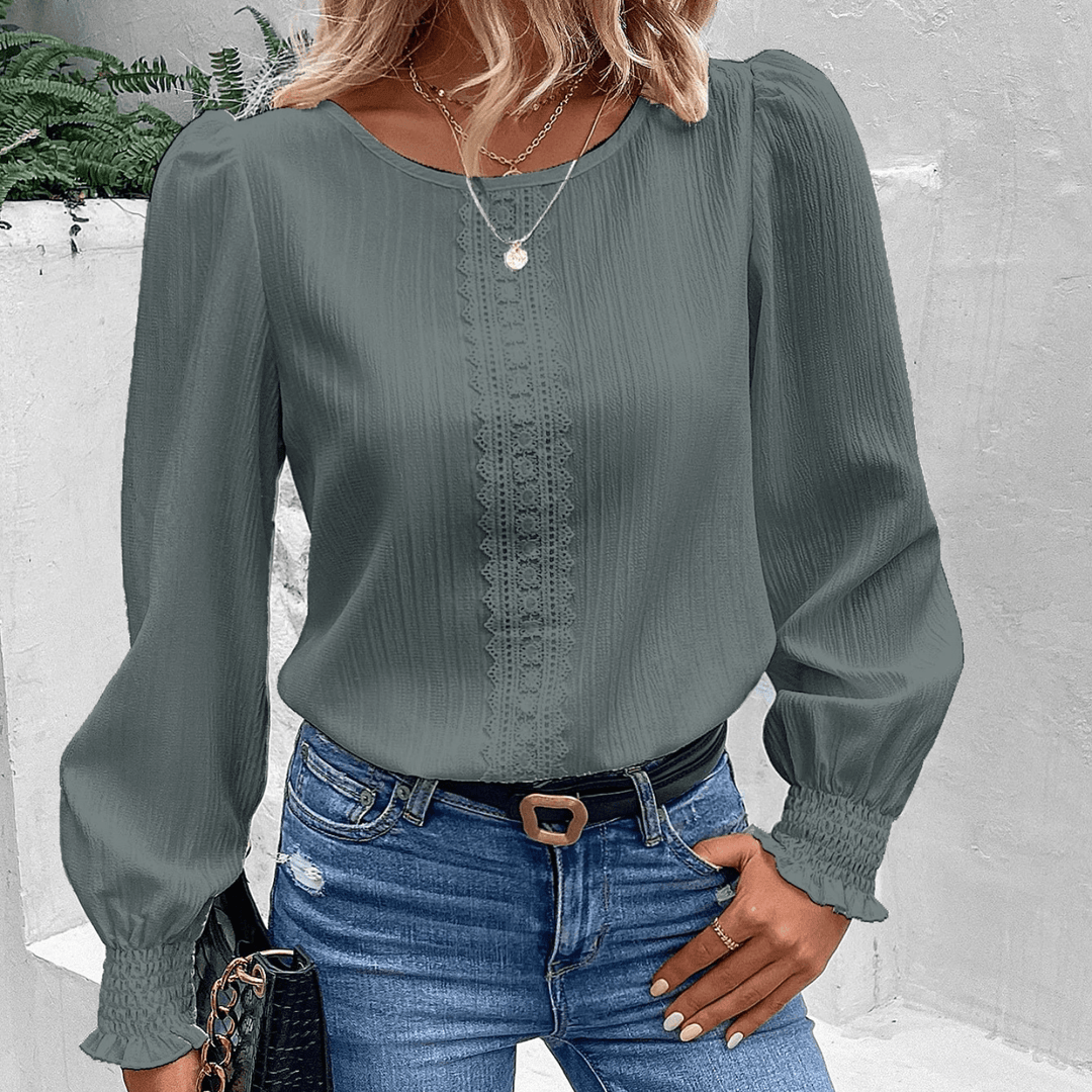 Comfortable Ladies Blouse - Lana-Grey-XS-State of Style