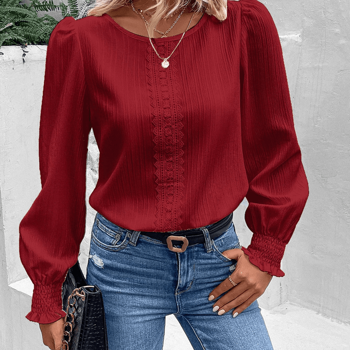 Comfortable Ladies Blouse - Lana-Red-XS-State of Style