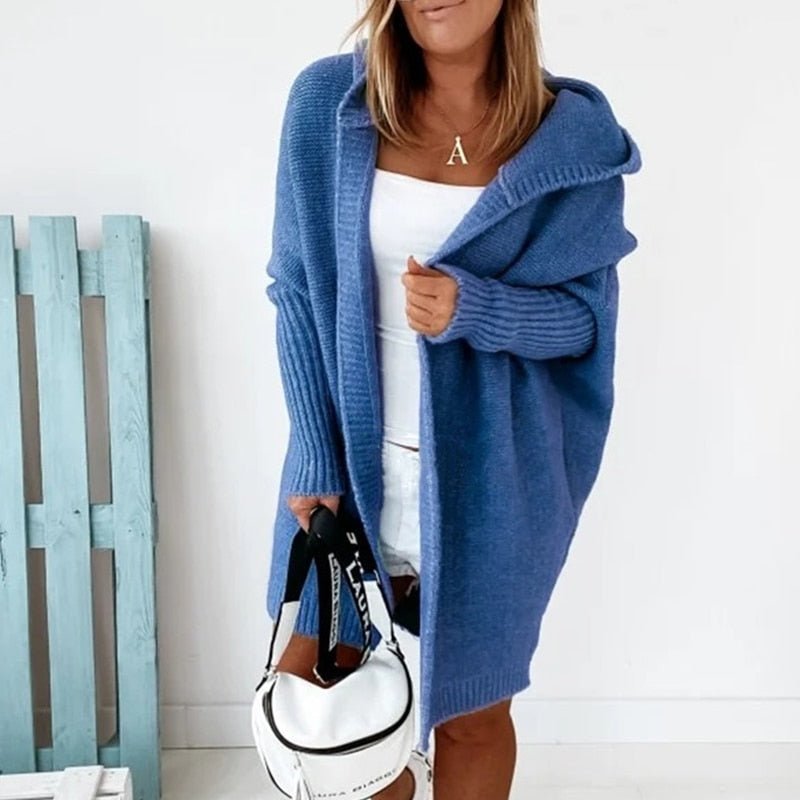 Comfortable Ladies Cardigan - Luna-Blue-S-State of Style