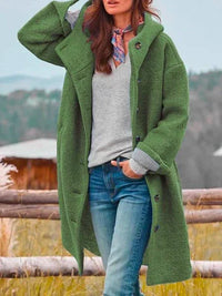 Comfortable ladies' coat – Anouk-Dark green-S-State of Style