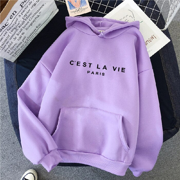 Comfortable Ladies Hoodie - Soleil-Purple-S-State of Style