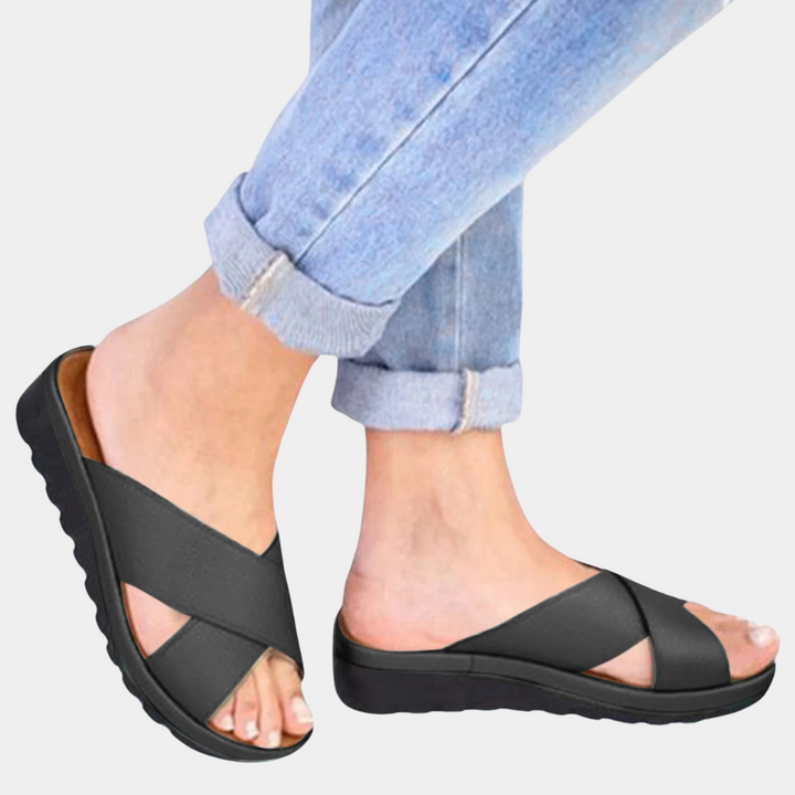 Comfortable Ladies' Sandals - Nova-Black-3-State of Style