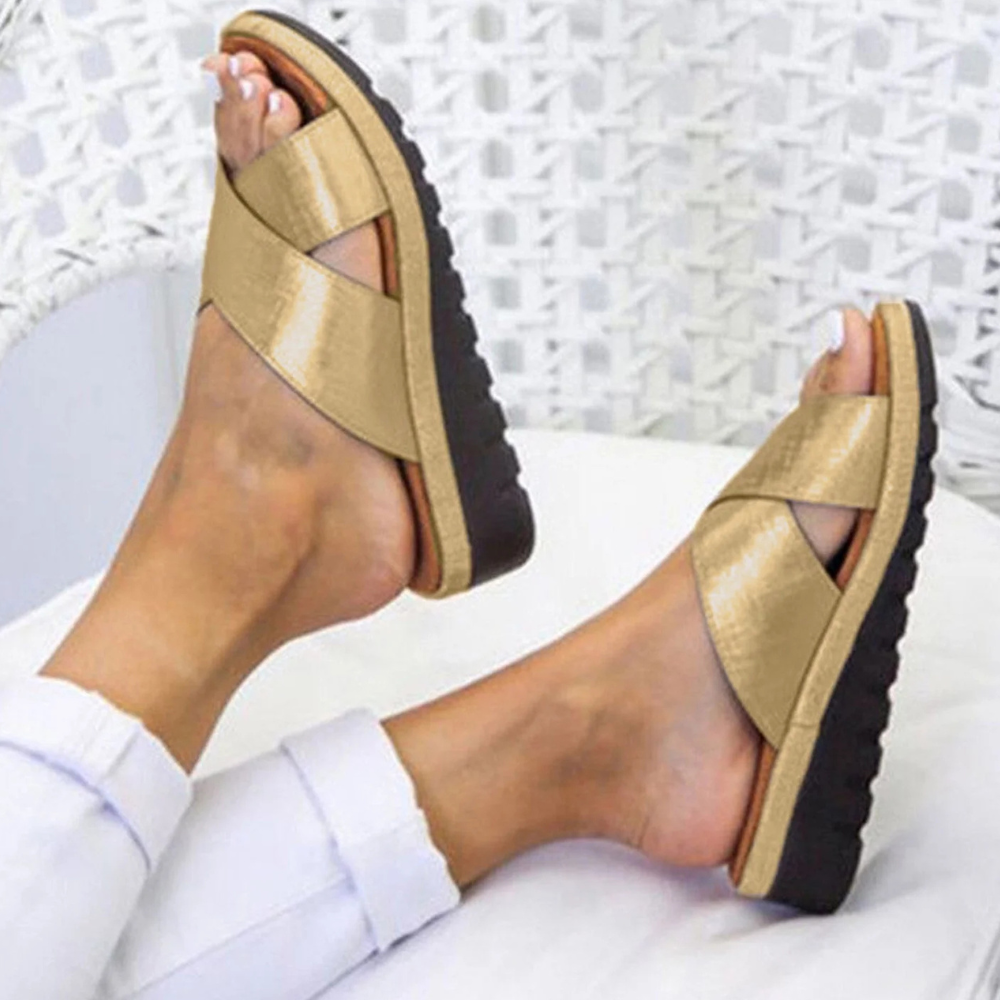 Comfortable Ladies' Sandals - Nova-Gold-3-State of Style