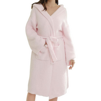 Comfortable Ladies Spa Bathrobe - Victoria-Pink - Hood-State of Style