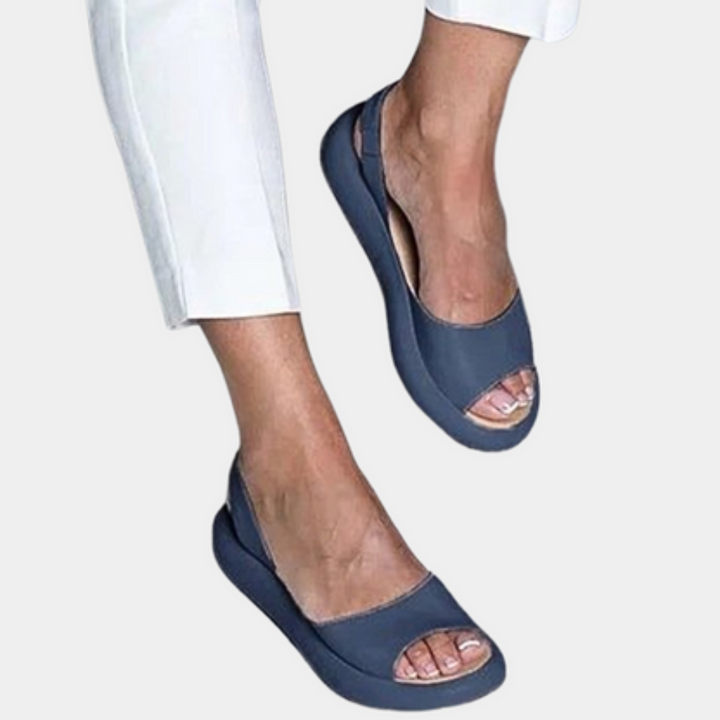 Comfortable ladies' summer shoes with a thick sole – Tilda-Blue-3-State of Style