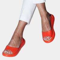 Comfortable ladies' summer shoes with a thick sole – Tilda-Orange-3-State of Style