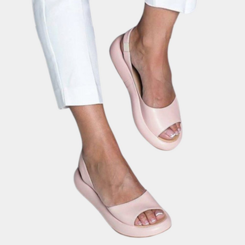Comfortable ladies' summer shoes with a thick sole – Tilda-Pink-3-State of Style