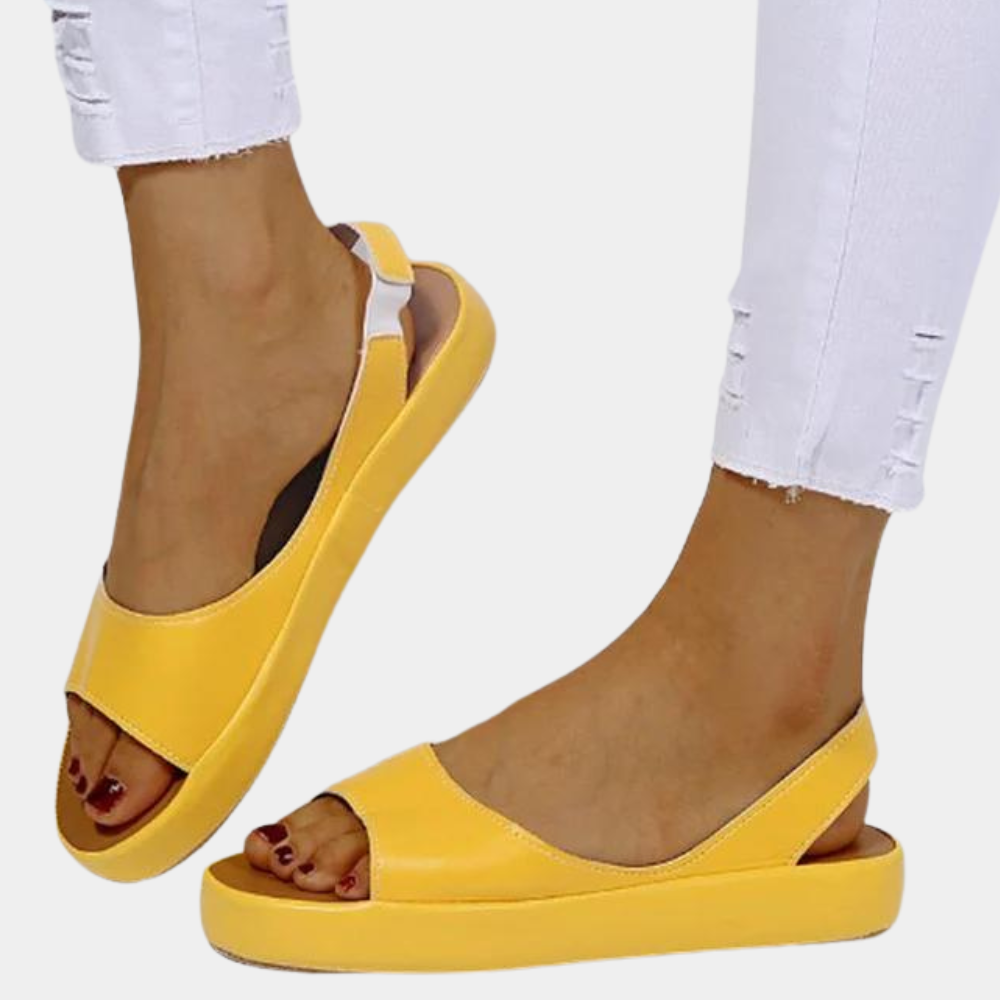 Comfortable ladies' summer shoes with a thick sole – Tilda-Yellow-3-State of Style