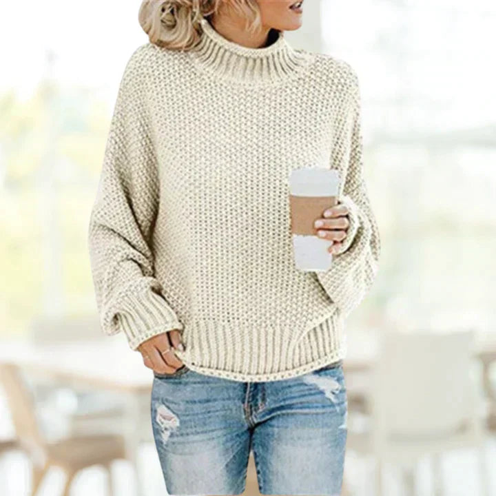 Comfortable Ladies' Sweater - Mia-Beige-S-State of Style