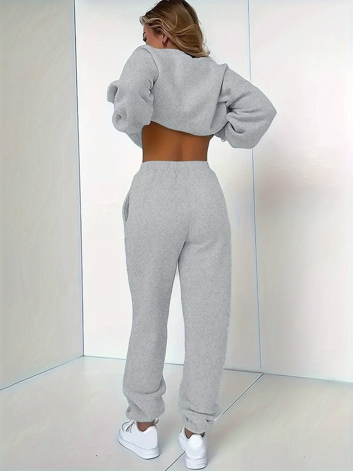 Comfortable Ladies' Tracksuit - Ivy-Black-S-State of Style