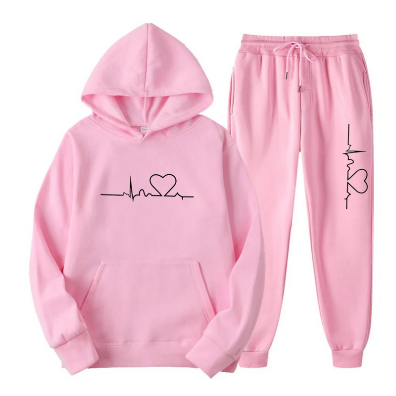 Comfortable Ladies Training Suit - Lyra-Pink-S-State of Style