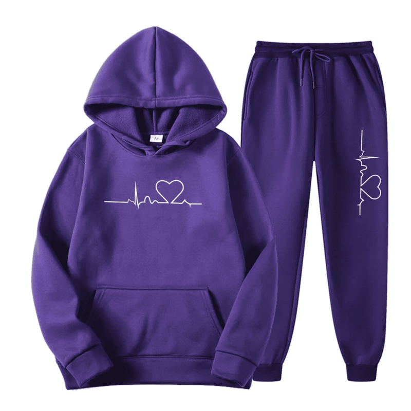 Comfortable Ladies Training Suit - Lyra-Purple-S-State of Style