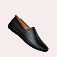 Comfortable Leather Slip-Ons for Men - Milan-Black-6.5-State of Style