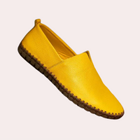 Comfortable Leather Slip-Ons for Men - Milan-Yellow-6.5-State of Style