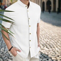Comfortable Linen Men's Shirt – Sandro-White-S-State of Style