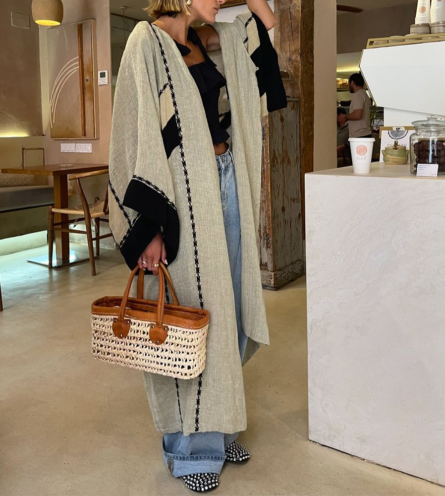 Comfortable Long Kimono with Border Print – Lyanna-S-State of Style