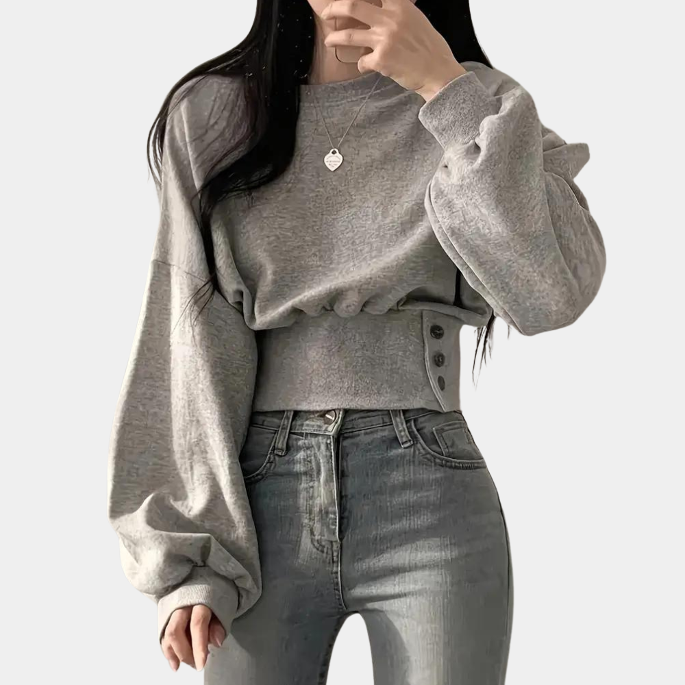 Comfortable Loose Fit Women's Sweater - Emma-Grey-XS-State of Style