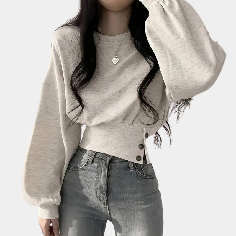 Comfortable Loose Fit Women's Sweater - Emma-Light Grey-XS-State of Style