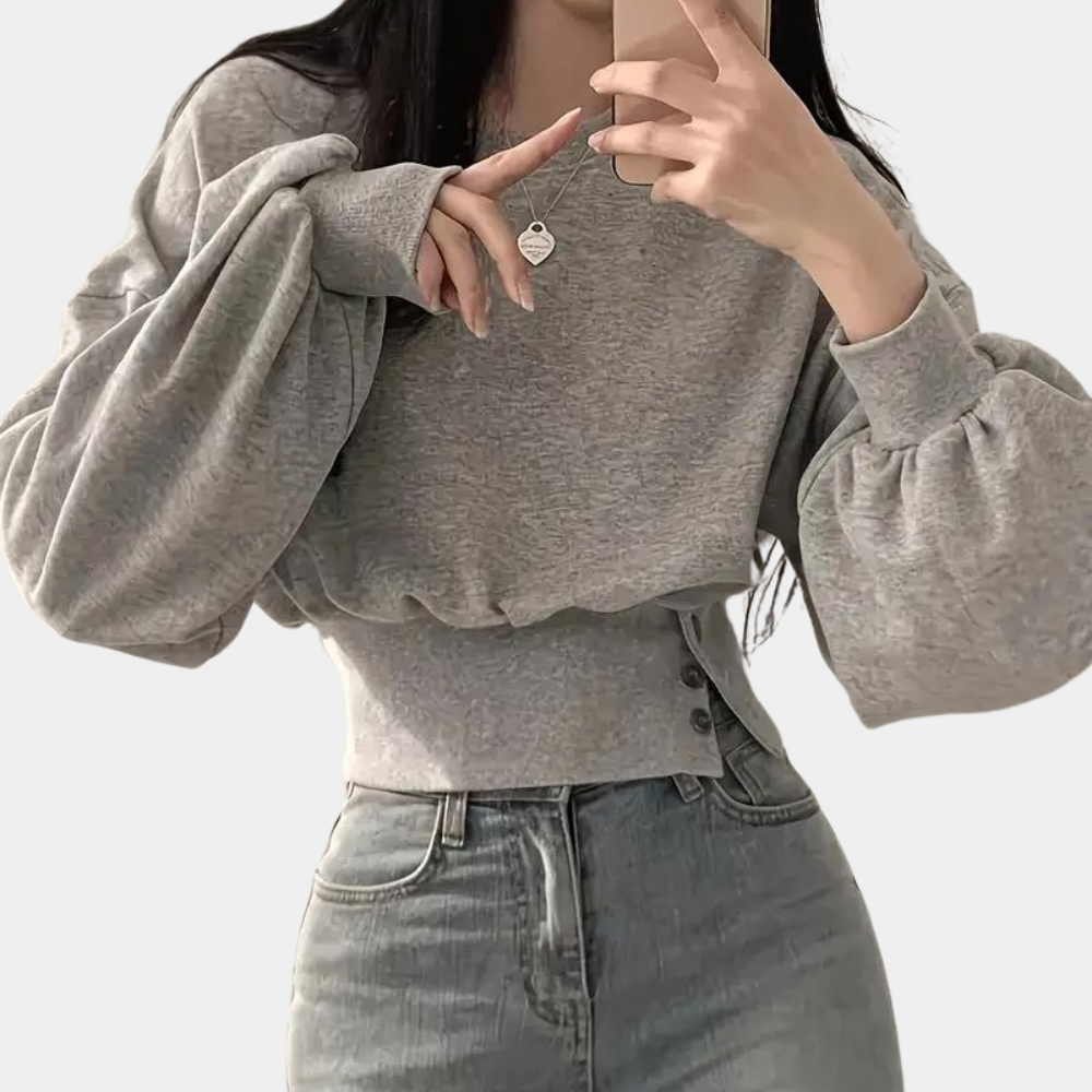 Comfortable Loose Fit Women's Sweater - Emma-Light Grey-XS-State of Style