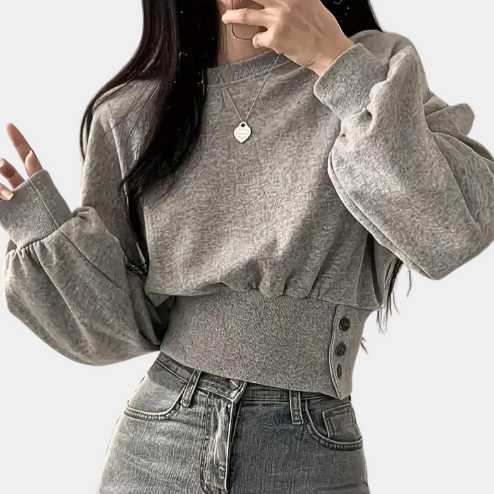 Comfortable Loose Fit Women's Sweater - Emma-Light Grey-XS-State of Style