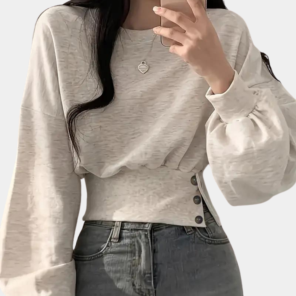 Comfortable Loose Fit Women's Sweater - Emma-Light Grey-XS-State of Style
