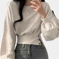 Comfortable Loose Fit Women's Sweater - Emma-Light Grey-XS-State of Style
