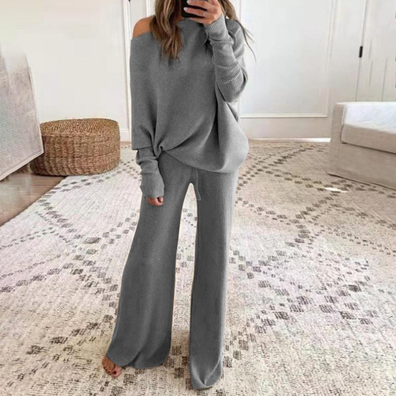 Comfortable Lounge Set For Women | Relaxed Fit | Casual Homewear-Grey-S-State of Style