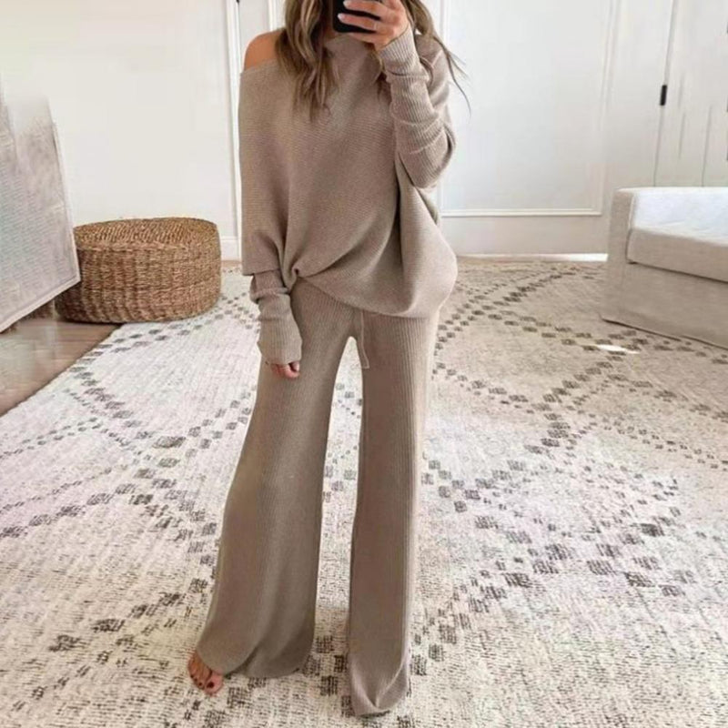 Comfortable Lounge Set For Women | Relaxed Fit | Casual Homewear-Khaki-S-State of Style