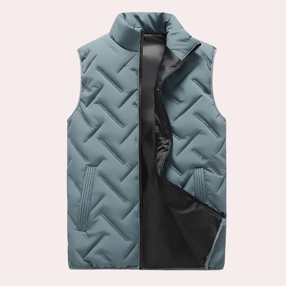 Comfortable Men's Bodywarmer - Daan-Blue-S-State of Style
