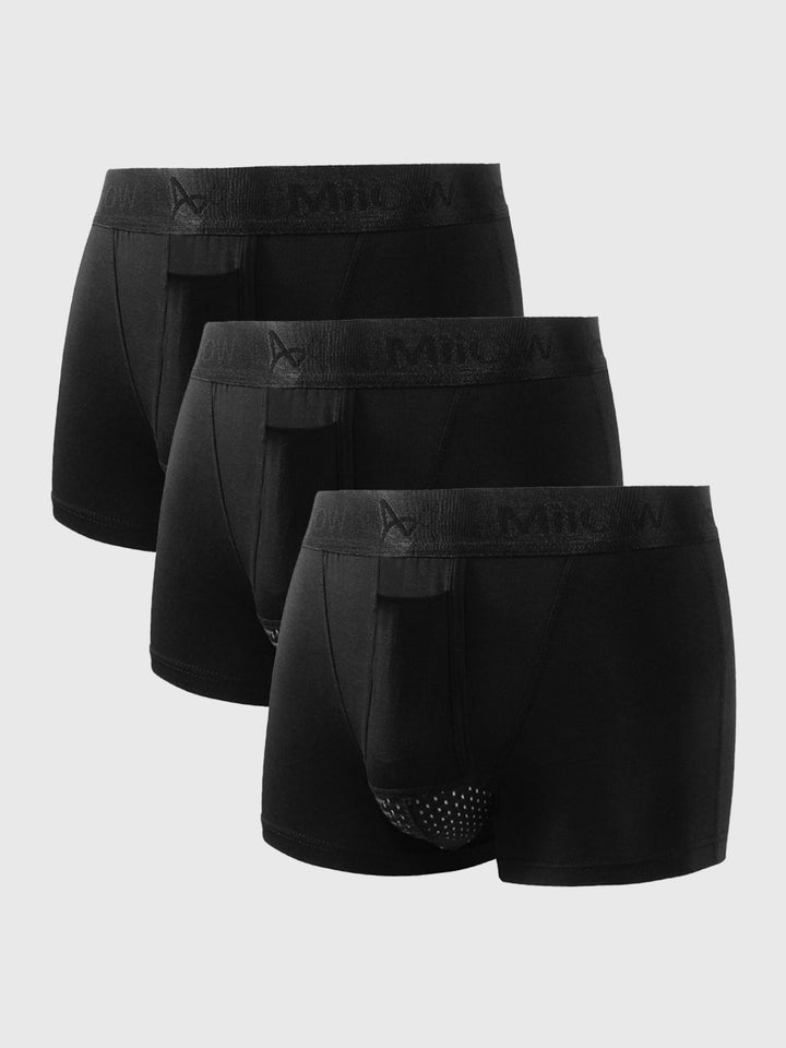 Comfortable Men's Boxers (3-Pack) - Devon-Black-XS-State of Style